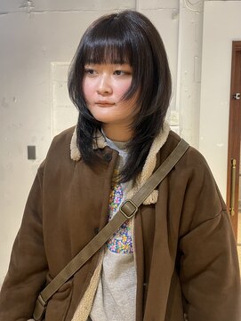 コフィー バイ メルト 吉祥寺(cofy by melt) 山本/レイヤーカットウルフカット顔周りグレージュ