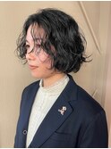 暗髪パーマ◎黒髪パーマ×ニュアンスパーマ×小顔カット