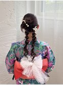 カチモリ×ツイン編みおろし