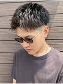 束感ツーブロックショート/刈り上げショート/アップバング