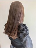 ベージュカラー ダメージレスカラー 透明感カラー 顔周りカット