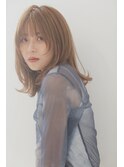 10代20代大人可愛いナチュラルくびれレイヤー×フォギーベージュ