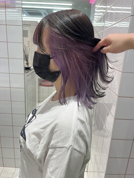 ロンドルーチェ 心斎橋(Lond luce) ダークアッシュ/ミディアムレイヤーカット［髪質改善/縮毛矯正］