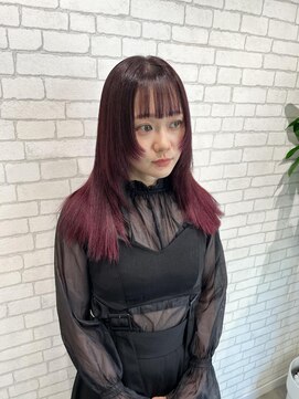 ミューバイケンジ(miu by KENJE) miu　レイヤーロング&ボルドーカラー