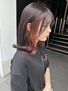 ロンド レア 天神大名店(Lond Le’a) ダブルカラーインナーカラーグレージュピンクカラーケアブリーチ