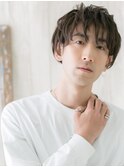 透けバングで優し気マットブラウン束感ウェットスタイルo札幌