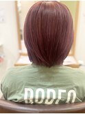 30代40代50代/艶髪ボブ/カシスカラー