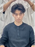 フェザーパーマ刈り上げセンターパート大宮フェザーショート
