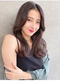 メルティカラーフェミニンロング似合わせカットハイトーン韓国