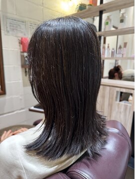 チアー ヘアリラクゼーション(cheer HAIRRELAXATION) 外ハネ切りっぱなしミディアム