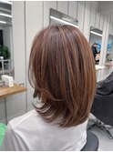 白髪染めしない、白髪ぼかしのハイライトカラー【RISA】