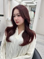 ロール 博多(Role)&nbsp;レイヤーカット/髪質改善/ミディアム/透明感/センターパート