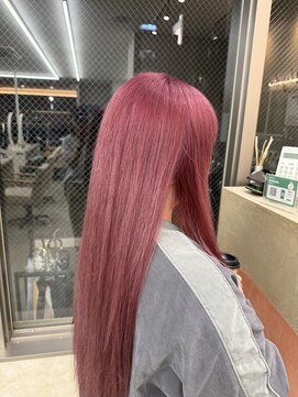 サンド 鹿児島中央(sand) ブリーチ2回ピンクカラー