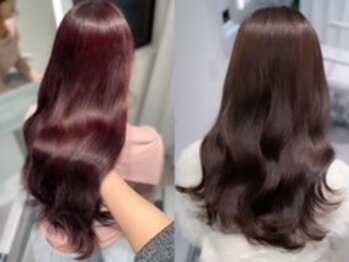 ユニック ウメダ(unique UMEDA)の写真/【梅田茶屋町&中崎町】髪を強くダメージ修復したい方へ≪髪質改善カラー≫ ブリーチなしダブルカラー人気◎