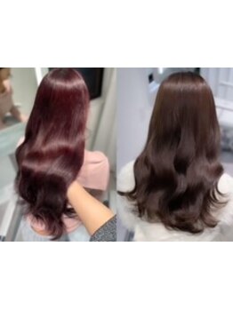 【梅田茶屋町&中崎町】髪を強くダメージ修復したい方へ≪髪質改善カラー≫ ブリーチなしダブルカラー人気◎