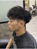 メンズパーマ/眉毛カット/ツイストスパイラル