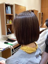 ピークアブー アヴェダ アトレ恵比寿(PEEK-A-BOO AVEDA)&nbsp;前下がりボブベージュブラウン