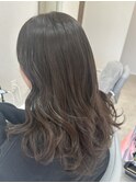 ＊ミディアムレイヤーボブグレージュ顔周りカット