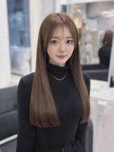 マーシュ 梅田(marshu)&nbsp;吉岡Style/ワンレン/肌馴染み◎/ブリーチなし/ヘーゼルベージュ