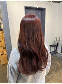 ブリーチなしレッドカラー