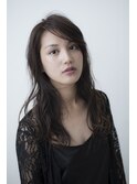 アッシュグレージュゆるまきセミロング