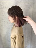 【303 HAIR AND TREATMENT】インナーカラーパープルピンク＊