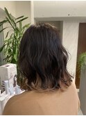 インナーカラー×ミディアム