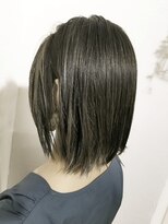 ローグ ヘアー 金町店(Rogue HAIR) ローグヘアー【TAKA】黒髪エアリーミディポイントグレーぼかし