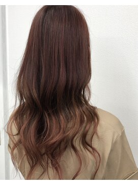 髪香美容室 美髪カラー　ピンクブラウン