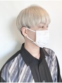 【morio原宿】メンズマッシュショート 外国人風ホワイトブロンド