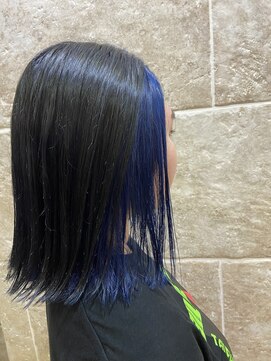 シャンティ 平岸店(Shanti) ○インナーカラー/コバルトブルー○　菅野裕太