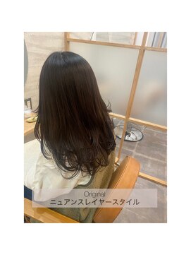 ジーナ 福岡千早(Zina) 【Zina千早】ニュアンスレイヤースタイル/艶カラー/20代30代40代