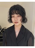 ボブパーマ/黒髪パーマ/大きめパーマ/ミニボブパーマ/前髪パーマ