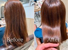 ２ヶ月以内のメンテナンスで髪質を本質的に改善します。