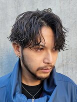 フィフス 原宿(fifth)&nbsp;メンズツーブロックマッシュ束感ショート波巻きスパイラルパーマ