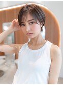 大人ショート/小顔ヘア/大人かわいい/ニュアンスカラー