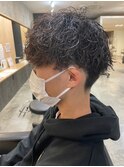 ツイストスパイラルパーママッシュメンズパーマ波巻きパーマ