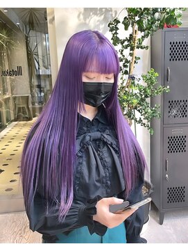 ヲタク(wotaku.) パープルカラー派手髪ハイトーンカラーブリーチカラーラベンダー