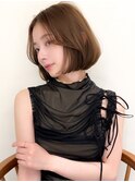 ショートボブグレージュハイライトレイヤーカット髪質改善