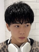 オーシャントーキョー 仙台(OCEAN TOKYO)&nbsp;マッシュショートパーマ黒髪就活ビジネスウルフ