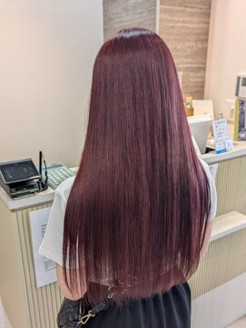 ポジ(poji) ピンクブラウン　艶髪　髪質改善　韓国風　顔まわり　顔周り