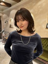 #くびれヘア・レイヤーカット・ベージュ・イルミナカラー・銀座
