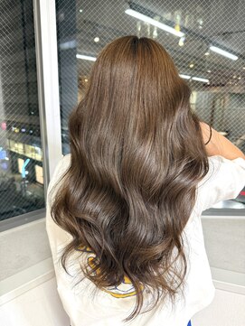 ミョンシル ブリーチなしミルクティグレー