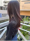 スモーキーなパープルグレージュ×抜け感レイヤーカット！