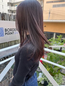 ミント(mint) スモーキーなパープルグレージュ×抜け感レイヤーカット！