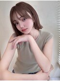 前髪顔まわりボブレイヤーボブ顔まわり縮毛矯正kent