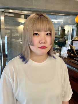 ギフトサニーサイド(gift sunny side) 金髪ボブ＊姫カット