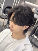 フェザーパーマ毛流れパーマゆるめパーマ韓国ナチュラル