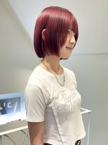 ラック 表参道(LUCK)&nbsp;ワインレッド/ケアブリーチ/ブリーチ/表参道/原宿