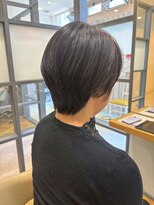 ヘア ルーナ バイ アプリーレ(hair lune by Aprire)&nbsp;黒髪ショートボブ立体感似合わせカット小顔スタイル30代40代50代